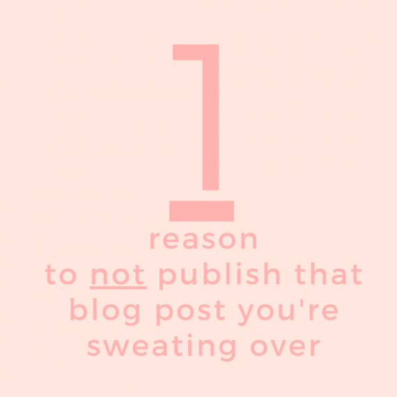 The #1 reason to blow your blogging schedule and not publish a post (plus the golden rule of content) | via Brittany Taylor at SeeBrittWrite.com